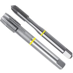 Gun Nose Spiral Point Machine Taps Yellow & Blue Ring